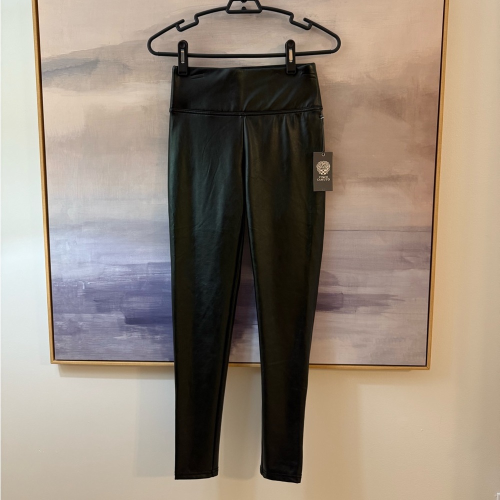 Vince Camuto Black Pleather Pants Size XS NWT